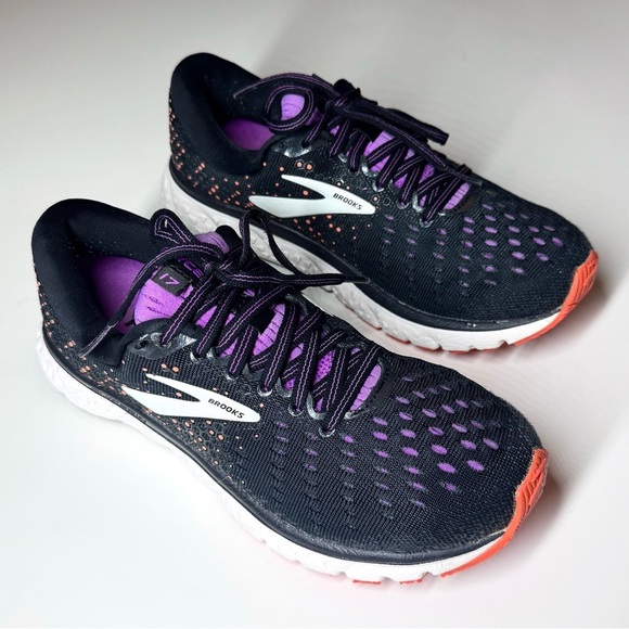 Brooks Women's Glycerin 17 Athletic Running Shoes - Black and Purple Size- 7 B - Picture 4 of 11